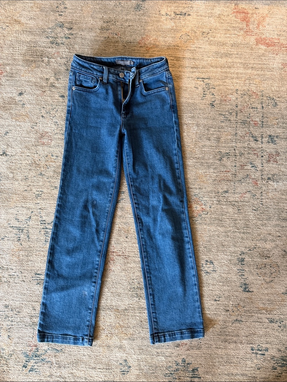 Just USA Straight Leg Jeans in Deep Blue Denim